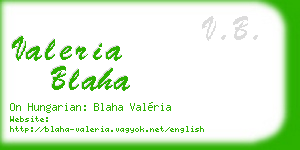 valeria blaha business card